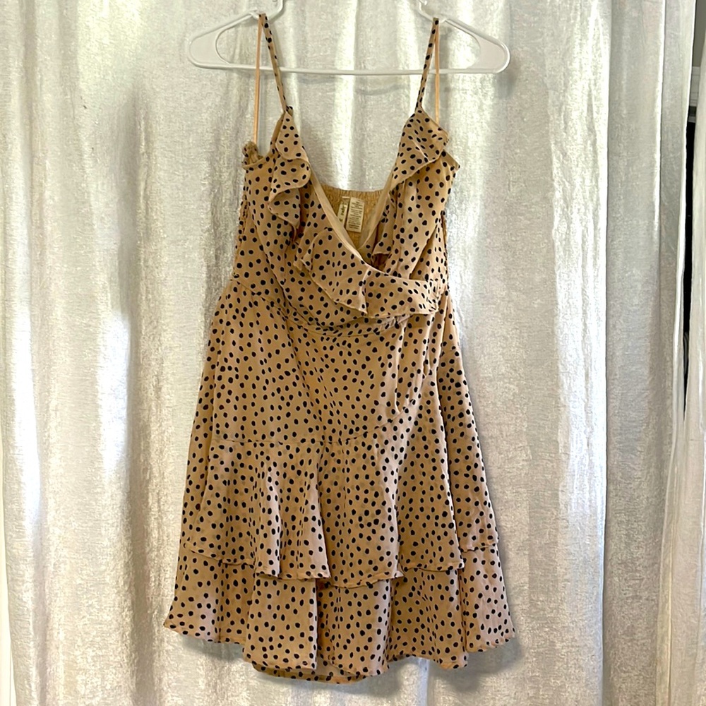 NWT, Spaghetti strap romper, cheetah print, size Medium